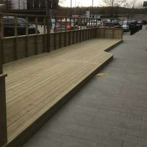 Byggnation av uteservering