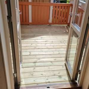 Byta trall på balkong